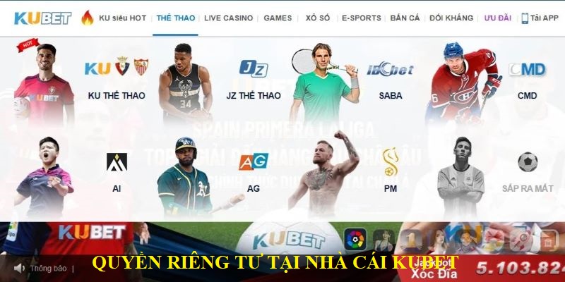 Các quyền mà member KUBET đảm bảo riêng tư