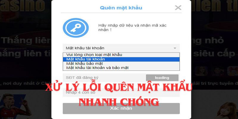 Xử lý lỗi quên mật khẩu nhanh chóng